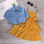 Cute Princess Dress +Denim Blouse