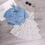 Cute Princess Dress +Denim Blouse