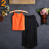 Fashion Baby Girl Baies Vest Top + Tassel Skirt