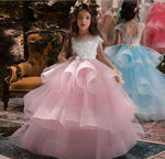 Cute Stitch Beads Applique Lace Princess Dress