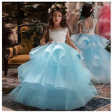 Cute Stitch Beads Applique Lace Princess Dress