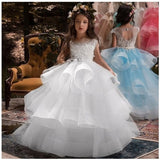 Cute Stitch Beads Applique Lace Princess Dress