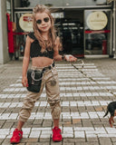 Baby Girls Lovely Lace Crop Top T-shirt + Long Pants