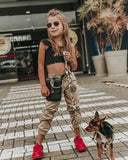 Baby Girls Lovely Lace Crop Top T-shirt + Long Pants