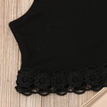 Baby Girls Lovely Lace Crop Top T-shirt + Long Pants