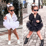 Baby Girl Jackets Party Formal Chiffon Dress Suit