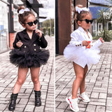 Baby Girl Jackets Party Formal Chiffon Dress Suit