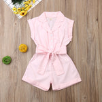 Cute Turn-down Collar One-Piece Romper Jumpsuit