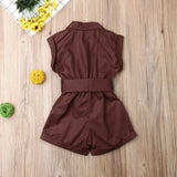 Cute Turn-down Collar One-Piece Romper Jumpsuit