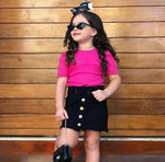 Baby Girl Short Sleeve T-Shirt+ Mini Skirt