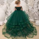 Applique Beading Ball Grown Lace Dress