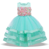 Colorful Flower Girl Princess Dress