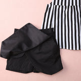 Stylish Baby Girl Striped Top Blouse + Asymmetric Short