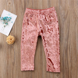 Cute Baby Girl Bowknot Pants Velvet Long Pants Leggings