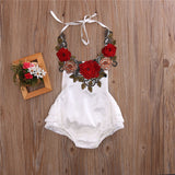 Fashion Baby Girl Floral Backless Skirted Jumpsuit