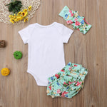 Baby Girl Floral Cotton top Flower Short Outfit